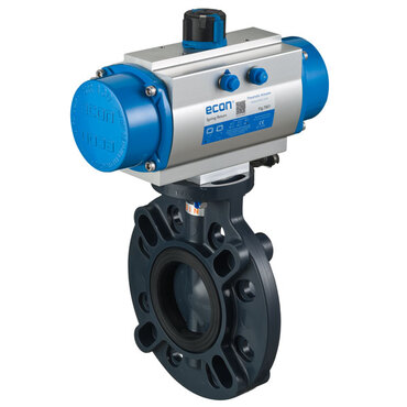 Butterfly valve Series: 57 Type: 3742ES PVC-U/PVC-U Pneumatic operated Single acting, spring closing Wafer type